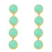 Wholesale copper plated 18k gold color smiley earrings JDC-ES-AS-002 Earrings 翱?N Light green Wholesale Jewelry JoyasDeChina Joyas De China