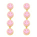 Wholesale copper plated 18k gold color smiley earrings JDC-ES-AS-002 Earrings 翱?N Pink Wholesale Jewelry JoyasDeChina Joyas De China