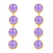 Wholesale copper plated 18k gold color smiley earrings JDC-ES-AS-002 Earrings 翱?N purple Wholesale Jewelry JoyasDeChina Joyas De China