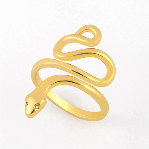Wholesale Copper Plated 18K Gold Snake Rings JDC-RS-AS411 Rings 翱升 Wholesale Jewelry JoyasDeChina Joyas De China