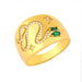 Wholesale Copper Plated 18K Gold Snake Rings JDC-RS-AS414 Rings 翱升 A one size Wholesale Jewelry JoyasDeChina Joyas De China