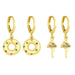Wholesale copper plated 18k gold zircon ballet girl earrings JDC-ES-AS-023 Earrings 翱?N Wholesale Jewelry JoyasDeChina Joyas De China