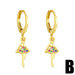 Wholesale copper plated 18k gold zircon ballet girl earrings JDC-ES-AS-023 Earrings 翱?N B Wholesale Jewelry JoyasDeChina Joyas De China