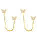 Wholesale Copper Plated 18K Gold Zircon Butterfly Earrings JDC-ES-AS-008 Earrings 翱?N A Wholesale Jewelry JoyasDeChina Joyas De China