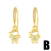 Wholesale Copper Plated 18K Gold Zircon Earrings JDC-ES-AS-014 Earrings 翱?N B Wholesale Jewelry JoyasDeChina Joyas De China