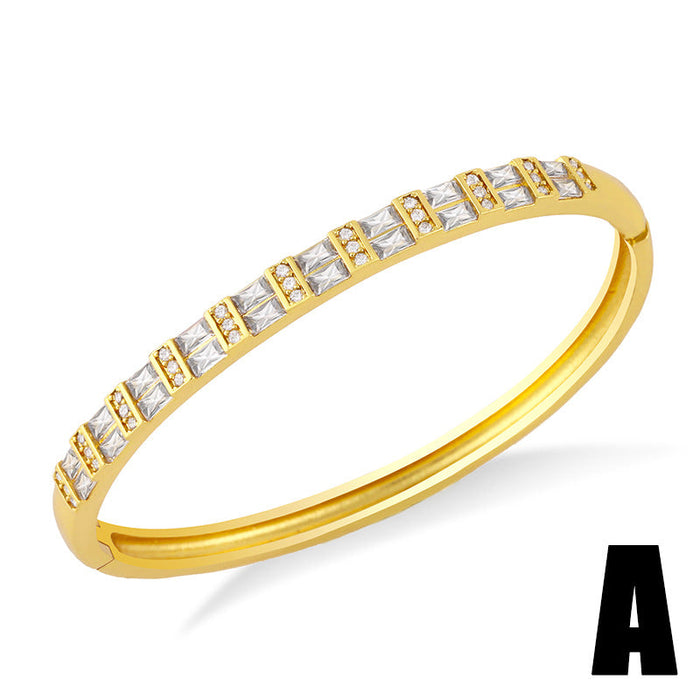 Wholesale Copper Plated 18k Gold Zircon Snake Bracelet JDC-BT-AS111 Bracelet 翱升 A Wholesale Jewelry JoyasDeChina Joyas De China