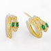 Wholesale Copper Plated 18K Gold Zircon Snake Earrings JDC-ES-AS090 Earrings 翱升 Wholesale Jewelry JoyasDeChina Joyas De China