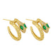 Wholesale Copper Plated 18K Gold Zircon Snake Earrings JDC-ES-AS090 Earrings 翱升 A Wholesale Jewelry JoyasDeChina Joyas De China