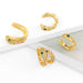 Wholesale Copper Plated 18K Gold Zircon Snake Earrings JDC-ES-AS093 Earrings 翱升 Wholesale Jewelry JoyasDeChina Joyas De China