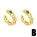 Wholesale Copper Plated 18K Gold Zircon Snake Earrings JDC-ES-AS093 Earrings 翱升 Wholesale Jewelry JoyasDeChina Joyas De China