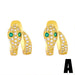 Wholesale Copper Plated 18K Gold Zircon Snake Earrings JDC-ES-AS093 Earrings 翱升 erv95-A Wholesale Jewelry JoyasDeChina Joyas De China