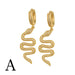 Wholesale Copper Plated 18K Gold Zircon Snake Earrings JDC-ES-HX002 Earrings 鸿禧 A Wholesale Jewelry JoyasDeChina Joyas De China