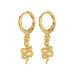 Wholesale Copper Plated 18K Gold Zircon Snake Earrings JDC-ES-HX003 Earrings 鸿禧 snake Wholesale Jewelry JoyasDeChina Joyas De China