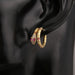 Wholesale Copper Plated 18K Gold Zircon Snake Earrings JDC-ES-HX004 Earrings 鸿禧 Wholesale Jewelry JoyasDeChina Joyas De China
