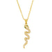 Wholesale Copper Plated 18K Gold Zircon Snake Necklaces JDC-NE-AS402 Necklaces 翱升 green Wholesale Jewelry JoyasDeChina Joyas De China