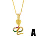 Wholesale Copper Plated 18K Gold Zircon Snake Necklaces JDC-NE-AS409 Necklaces 翱升 A Wholesale Jewelry JoyasDeChina Joyas De China