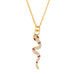 Wholesale Copper Plated 18K Gold Zircon Snake Necklaces JDC-NE-AS413 Necklaces 翱升 gold Wholesale Jewelry JoyasDeChina Joyas De China