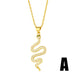 Wholesale Copper Plated 18K Gold Zircon Snake Necklaces JDC-NE-AS415 Necklaces 翱升 A Wholesale Jewelry JoyasDeChina Joyas De China