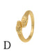 Wholesale Copper Plated 18K Gold Zircon Snake Rings JDC-RS-HX136 Rings 鸿禧 D adjustable Wholesale Jewelry JoyasDeChina Joyas De China
