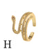 Wholesale Copper Plated 18K Gold Zircon Snake Rings JDC-RS-HX136 Rings 鸿禧 H adjustable Wholesale Jewelry JoyasDeChina Joyas De China