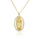 Wholesale copper plated 18K gold zircon Virgin Mary necklace JDC-NE-AG137 Necklaces 澳古 Wholesale Jewelry JoyasDeChina Joyas De China