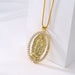 Wholesale copper plated 18K gold zircon Virgin Mary necklace JDC-NE-AG137 Necklaces 澳古 Wholesale Jewelry JoyasDeChina Joyas De China