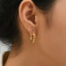 Wholesale copper plated real gold earrings JDC-ES-MiMeng010 earrings 米萌 Wholesale Jewelry JoyasDeChina Joyas De China