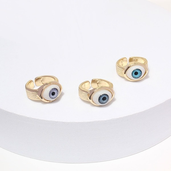 Wholesale copper plated zircon devil's eye rings JDC-RS-TC005 Rings JoyasDeChina Wholesale Jewelry JoyasDeChina Joyas De China