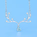 Wholesale copper plating platinum imitation silver antler necklace JDC-NE-QLX006 Necklaces 巧兰轩 Wholesale Jewelry JoyasDeChina Joyas De China