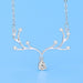 Wholesale copper plating platinum imitation silver antler necklace JDC-NE-QLX006 Necklaces 巧兰轩 Wholesale Jewelry JoyasDeChina Joyas De China