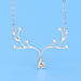 Wholesale copper plating platinum imitation silver antler necklace JDC-NE-QLX006 Necklaces 巧兰轩 white Wholesale Jewelry JoyasDeChina Joyas De China