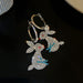 Wholesale copper Rabbit Silver Earrings JDC-ES-BY-127 Earrings 宝钰 1 Wholesale Jewelry JoyasDeChina Joyas De China