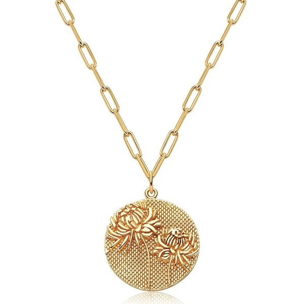 Wholesale copper real gold plating round marigold necklaces JDC-NE-GSWB022 Necklaces JoyasDeChina Wholesale Jewelry JoyasDeChina Joyas De China