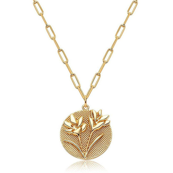 Wholesale copper real gold plating round marigold necklaces JDC-NE-GSWB022 Necklaces JoyasDeChina February Wholesale Jewelry JoyasDeChina Joyas De China