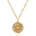 Wholesale copper real gold plating round marigold necklaces JDC-NE-GSWB022 Necklaces JoyasDeChina May Wholesale Jewelry JoyasDeChina Joyas De China