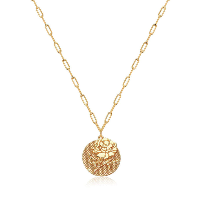 Wholesale copper real gold plating round marigold necklaces JDC-NE-GSWB022 Necklaces JoyasDeChina September Wholesale Jewelry JoyasDeChina Joyas De China