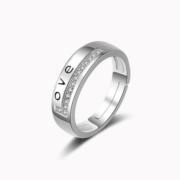Wholesale Copper Rhinestone Couple Rings JDC-RS-YZM015 Rings 伊之美 female Wholesale Jewelry JoyasDeChina Joyas De China