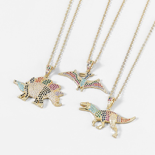 Wholesale Copper Rhinestone Dinosaur Necklace JDC-NE-JL180 Necklaces 氿乐 Wholesale Jewelry JoyasDeChina Joyas De China