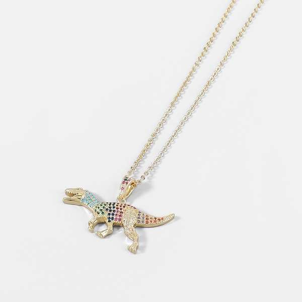 Wholesale Copper Rhinestone Dinosaur Necklace JDC-NE-JL180 Necklaces 氿乐 Wholesale Jewelry JoyasDeChina Joyas De China