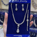 Wholesale Copper Rhinestone Imitation Pearl Necklace Earring Bracelet Set JDC-NE-JX004 Necklaces 锦希 Water drop set Wholesale Jewelry JoyasDeChina Joyas De China