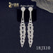 Wholesale Copper Rhinestone Tassel Earring JDC-ES-JX027 Earrings 锦希 18JX10 Wholesale Jewelry JoyasDeChina Joyas De China