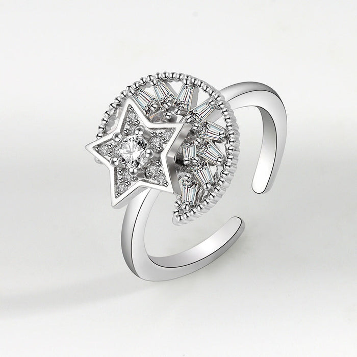 Wholesale copper rotatable ring JDC-RS-YJY002 Rings 银晶缘 6 1 Wholesale Jewelry JoyasDeChina Joyas De China