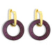 Wholesale copper round blue Earrings JDC-ES-AS057 Earrings 翱?N Wholesale Jewelry JoyasDeChina Joyas De China