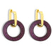 Wholesale copper round blue Earrings JDC-ES-AS057 Earrings 翱?N rose red Wholesale Jewelry JoyasDeChina Joyas De China