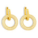 Wholesale copper round blue Earrings JDC-ES-AS057 Earrings 翱?N white Wholesale Jewelry JoyasDeChina Joyas De China