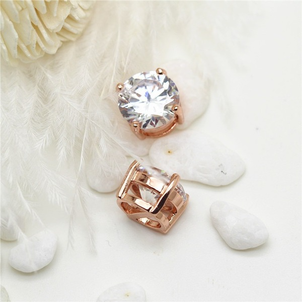 Bulk Jewelry Wholesale copper round zircon charms JDC-CS-ZX008 Wholesale factory from China YIWU China