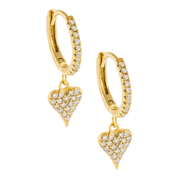 Wholesale Copper Set Zirconia Long Heart Earrings JDC-ES-Jif002 Earrings 集沣 Wholesale Jewelry JoyasDeChina Joyas De China