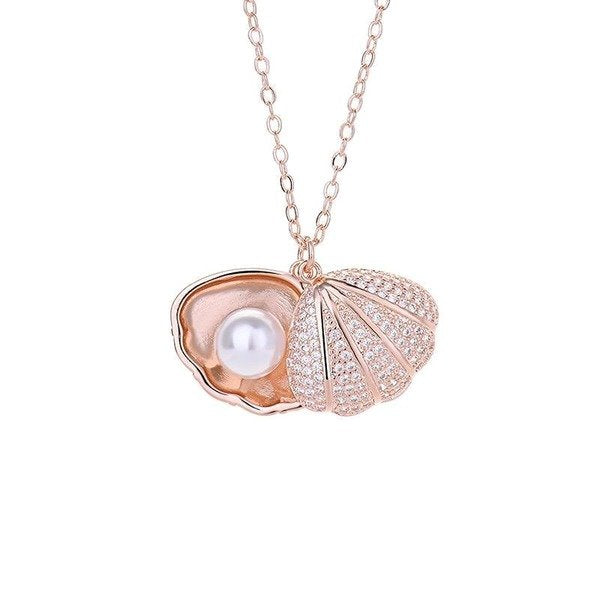 Wholesale Copper Shell Pearl Necklaces JDC-NE-QLX002 Necklaces 巧兰轩 Wholesale Jewelry JoyasDeChina Joyas De China