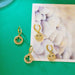 Wholesale copper smiling face Gold Round Earrings JDC-ES-AS052 Earrings 翱?N Wholesale Jewelry JoyasDeChina Joyas De China