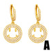 Wholesale copper smiling face Gold Round Earrings JDC-ES-AS052 Earrings 翱?N A Wholesale Jewelry JoyasDeChina Joyas De China